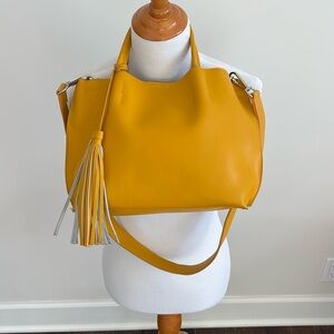 Co-Lab Leather bag with removable pouch